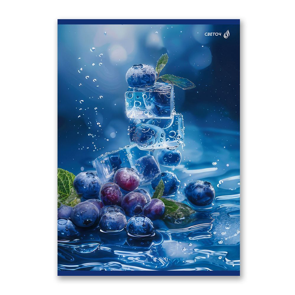 Тетрадь ученическая общая, выборочный лак, A4 80 л. на скобе 65 г/м², белизна 100% 6 шт клетка, 01763 Сквозь синий туман, Светоч Т155