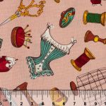 Ткань для пэчворка Peppy Век моды, отрез 50х55 см, 146 г/м², ВМ-14 розовый, Peppy