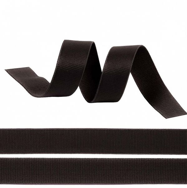 Резинка бельевая (бретелечная) 25.0 мм / 500 метров, RBB05 черный F322