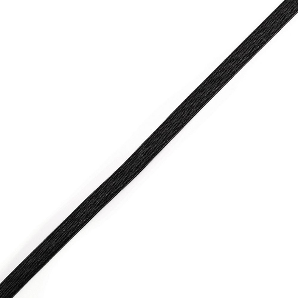 Резинка бельевая (стандартная) 8 мм / 100 метров, вязаная, 3,9г, черный, 872620