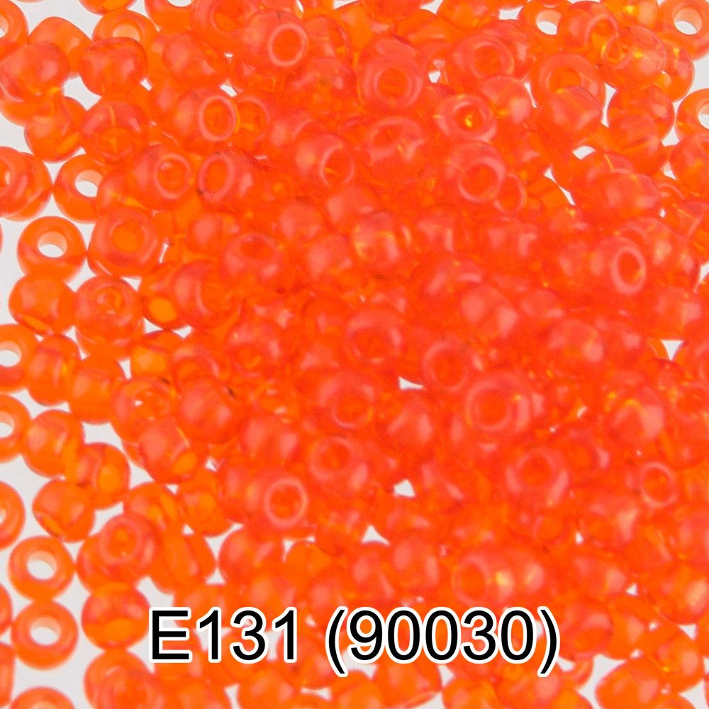 Бисер Gamma 10/0 (2.3 мм), 50 г, E131 яр.оранжевый, 90030, круглый 5