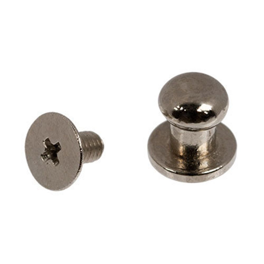 Кнопка кобурная ⌀8 мм, 10 шт, металл цинковый сплав, 01 никель, Gamma KHB-01