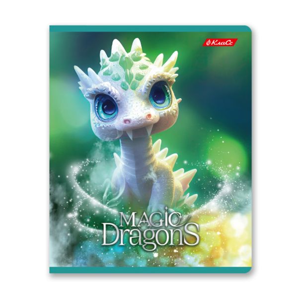 Тетрадь ученическая общая, выборочный лак, A5+ 48 л. на скобе 65 г/м², белизна 100%, 10 шт, клетка в термоусадочной пленке, 000750 Дракоша, Светоч 48ТЕТк-003