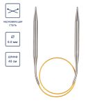 Спицы круговые ⌀6.0 мм, 40 см, с металлическим тросиком, Alpina SIL-40