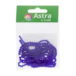 Бусины стекло ⌀2 мм, 3 мм, 4 мм, граненые, рондели, 3 нити по 38±1 см, микс, Astra&Craft, 10 синий