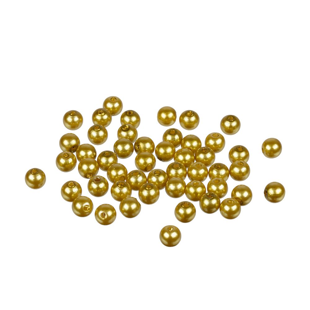 Бусины пластик ⌀8 мм, 50±2 шт, №17 оливковый, Zlatka PB-2