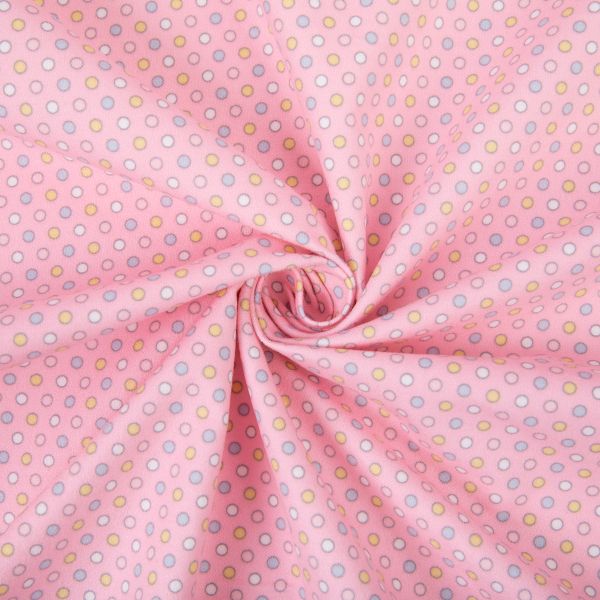 Ткань для пэчворка Peppy Молочные сны фланель, отрез 100х110 см, 175 г/м², МС-08 розовый, Peppy