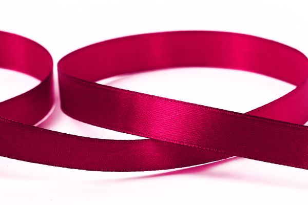 Лента атласная 1-сторонняя 12.0 мм / 33±2 метра, №048 бордовый, в термоплёнке, Gamma