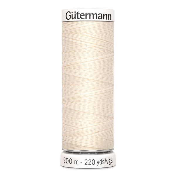 Нитки универсальные Gutermann Sew-all, 200м, 802 молочно-бежевый, 5 катушек