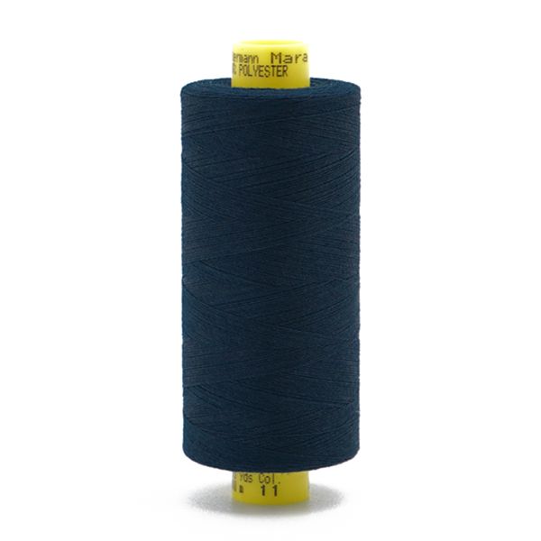 Нитка особо тонкая Gutermann Mara №150 (150/2), 1000 м, 713953, цв. 011 грозовой синий, 1 катушка