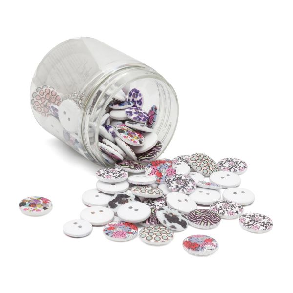 Украшения декоративные пуговицы деревянные Орнаменты №7, 15-18 мм, 100 шт