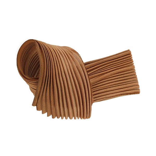 Лента декоративная 120.0 мм / 20 см, 80e кремовый/коричневый, Floranta Shibori