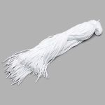 Шнурки круглые с металлическим наконечником 4.0 мм / 130 см, 50 пар (100 шт), белый, 6220-0133