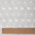 Ткань шитьё (прошва) 100 г/м², 150 см / 2 метра, TBY.Emb.1 белый