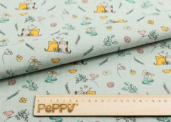 Ткань для пэчворка Peppy Мартовская песня, отрез 50х55 см, 146 г/м², МП-08 зеленый, Peppy