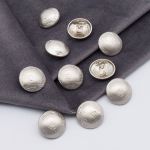 Пуговицы на ножке 28L=18 мм, металл, M.Silver (матовый серебристый), 10 шт, MP21