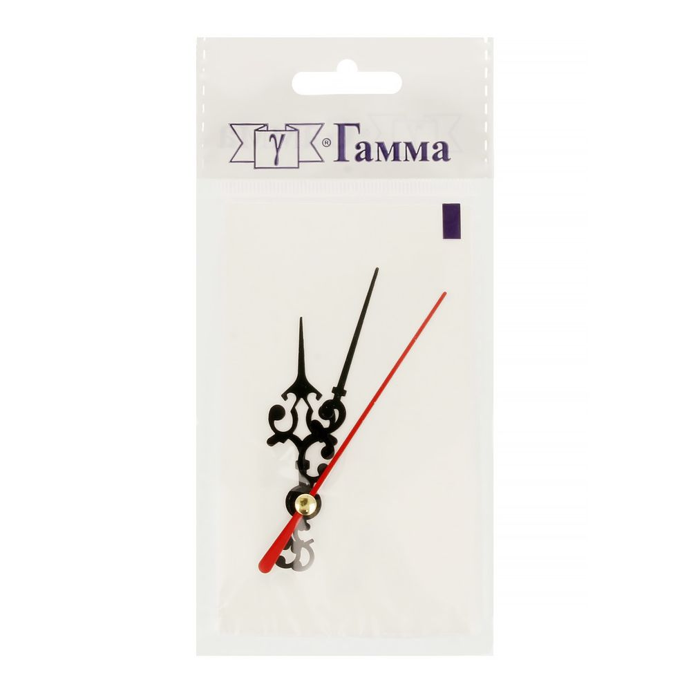 Стрелки для часовых механизмов (часовая/минутная/секундная) ЧМС, 5 шт, 51/68/68 мм, ( черный/красный)