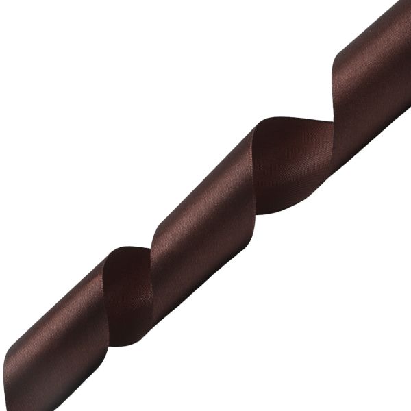 Лента атласная 1-сторонняя 50.0 мм / 22.86±1 метров, 078 т.коричневый, Globus