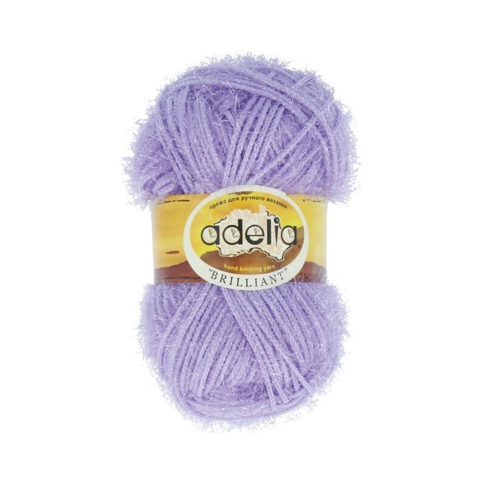 Пряжа Adelia Brilliant / уп.10 мот. по 50г, 90м, 14 св.фиолетовый Пряжа Adelia Brilliant / уп.10 мот. по 50г, 90м, 14 св.фиолетовый