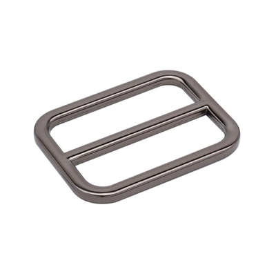 Пряжка регулировочная металл 30 мм (36х27 мм, d-3 мм, литая, черный никель, 4 шт