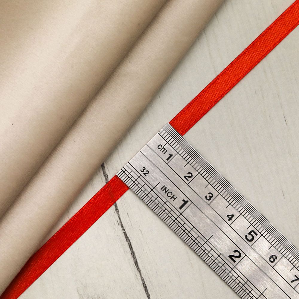 Лента атласная 1-сторонняя 6.0 мм / 22.86±1 метров, 025 алый, Globus