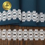 Кружево вязаное (тесьма) 36 мм 6322, цв.003 белый уп.25м, Kruzhevo