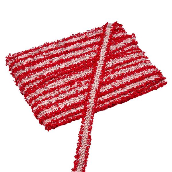 Тесьма твидовая Шанель с люрексом 2 см / 41,2м, 16 темно-красный, 3AR2651