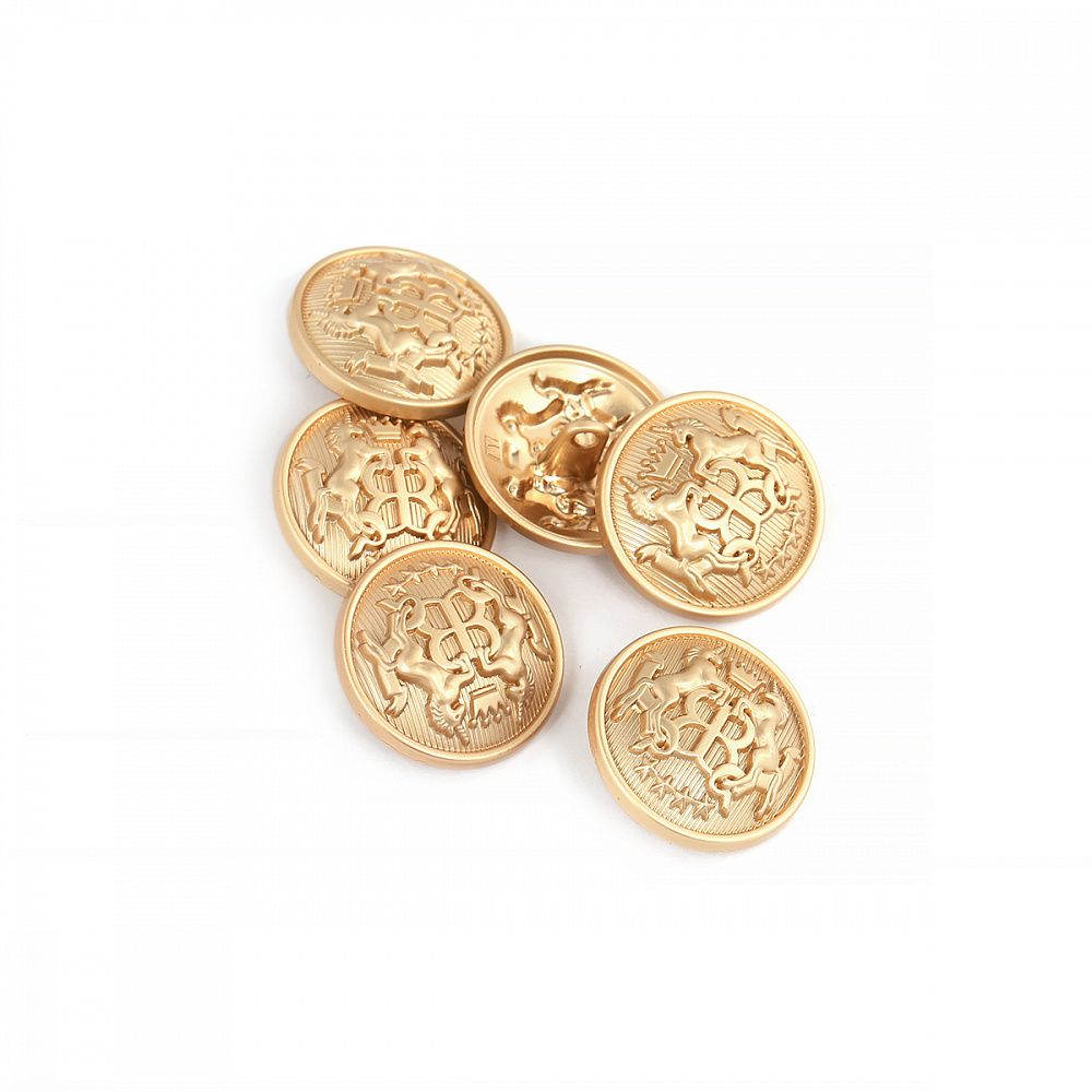 Пуговицы металлические на ножке 36L-23 мм, С-MP09 цв.золото, 10 шт