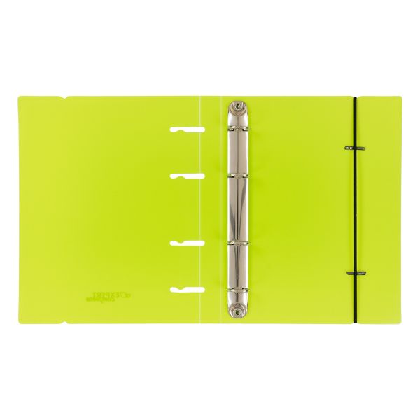 Папка-обложка для сменного тетрадного блока на 4 кольцах A5+ 700 мкм 20 мм, 1 шт, ⌀- 20 мм, лайм EC21140021, Expert Complete EC21140021