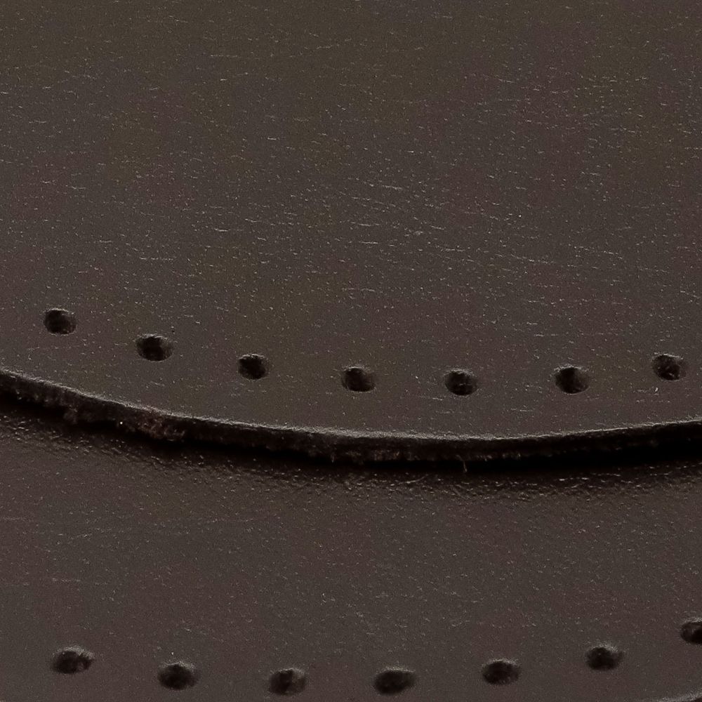 Заплатки пришивные из кожи, круг ⌀8см с перфорацией, 2 шт, 100% кожа, 03 темно-коричневый, 9121