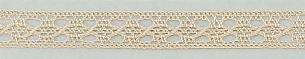 Кружево вязаное (тесьма) 10.0 мм, серо-бежевый, 30 метров, IEMESA