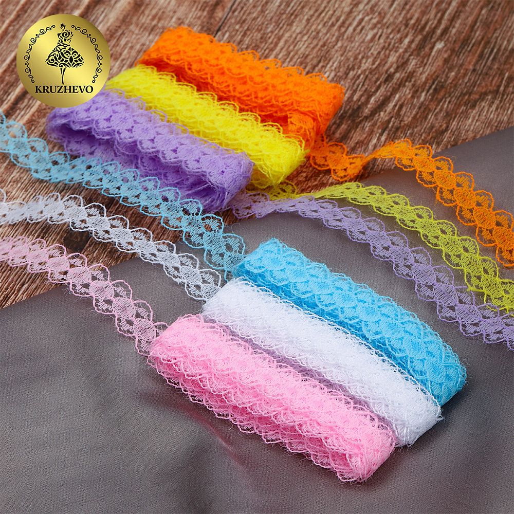 Набор кружева для рукоделия 15 мм (6 шт по 2 метра) №5