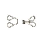 Крючки пришивные 15х8 мм, №2, 24 шт, никель, 0305-4001