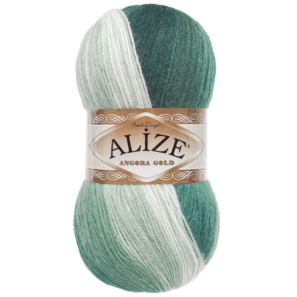 Пряжа Alize (Ализе) Angora Gold Batik / уп.5 мот. по 100 г, 550м, 8055 секционный