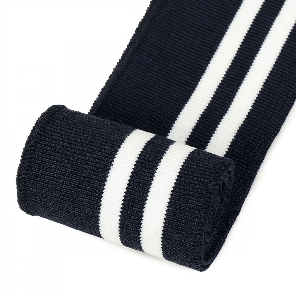 Подвяз (довяз) трикотажный 6.0х80 см, т.синий с белыми полосами, 100% п/э, 1 штука