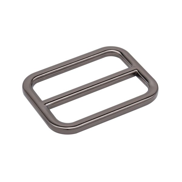 Пряжка регулировочная металл 30 мм (36х27 мм, d-3 мм, литая, черный никель, 4 шт