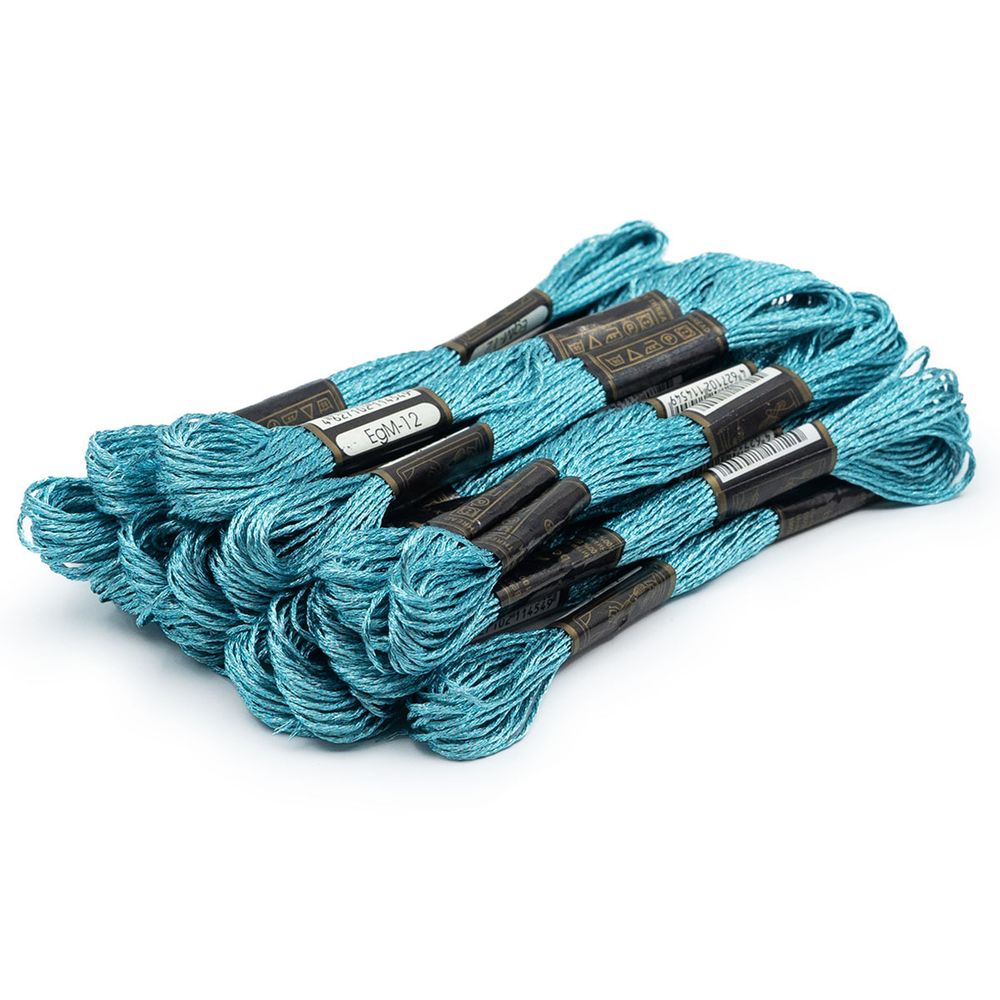 Мулине металлизированное, Bestex, цв.EG-M12, 24 мотка по 8 метров