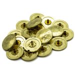 Часть кнопки Альфа (S-образная) ⌀22 мм (A-часть), 5/22 золото мет. мятая, 20 шт