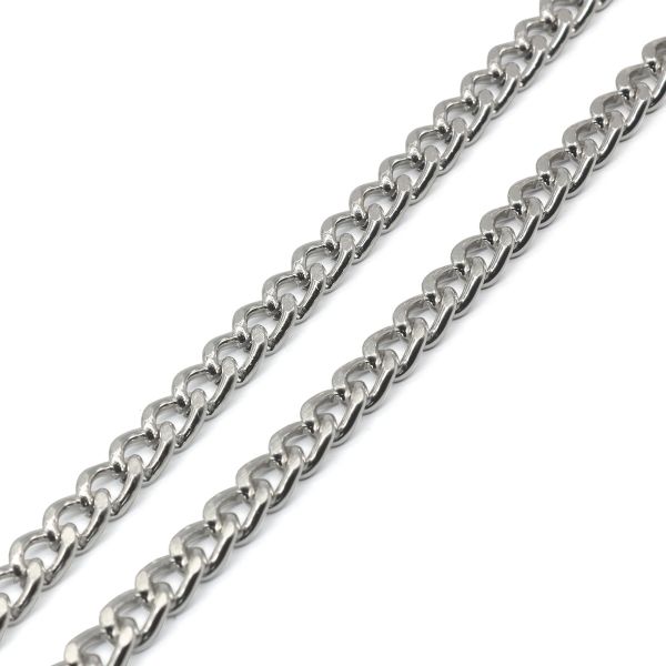 Цепь алюминиевая 4,7 мм, 3,5 мм, боб(10 м) (никель) K19313M