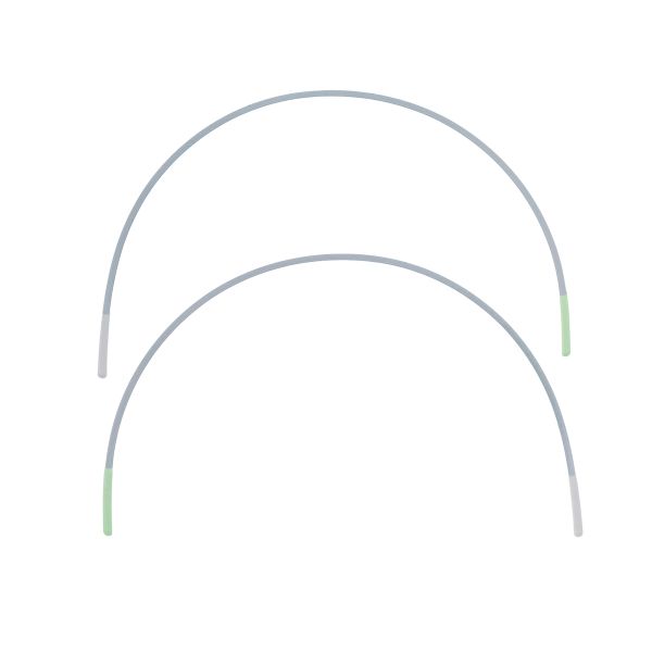 Косточки для бюстгальтера (каркасы) металл 244 мм, белый, 4 шт