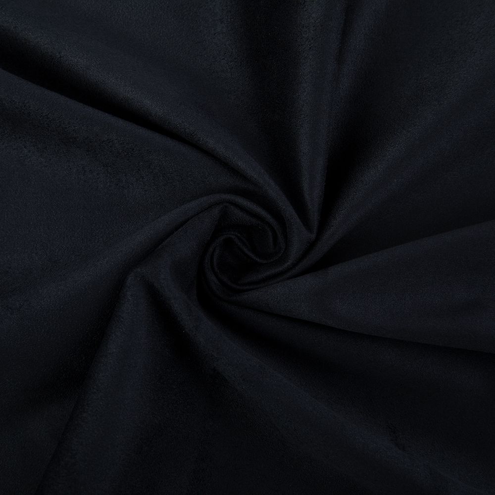 Замша искусственная отрез 35х50 см, 175±5 г/м², 19-4004 black (черный), Peppy Woven Suede