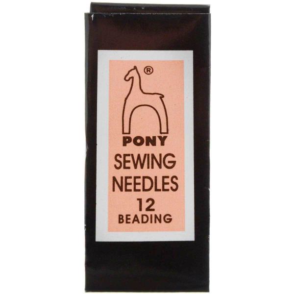 Иглы ручные для бисера с золоченым ушком №12,25 шт, Pony