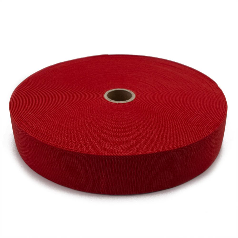 Резинка вязаная 40.0 мм / 25 метров, красный