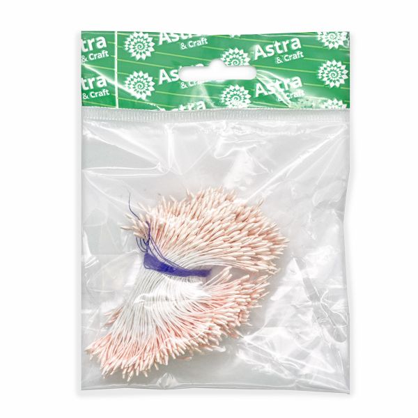 Тычинки для искусственных цветов 0,1х6см (розовый)