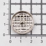 Пуговицы на ножке 36L=23 мм, металл, Silver (серебристый), 10 шт, MP06