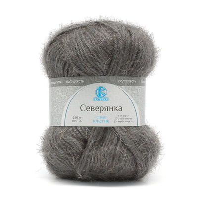 Пряжа Камтекс Северянка / уп.10 мот. по 100 г, 150 м, 169 серый