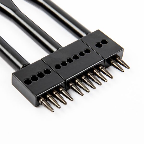 Пробойники для кожи строчные, набор (круглые зубцы), круглые 1 мм; шаг 4 мм, Промысел, LT-023