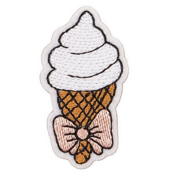 Термоаппликация Мороженое сахарная трубочка, 5х2.7см, Hobby&Pro