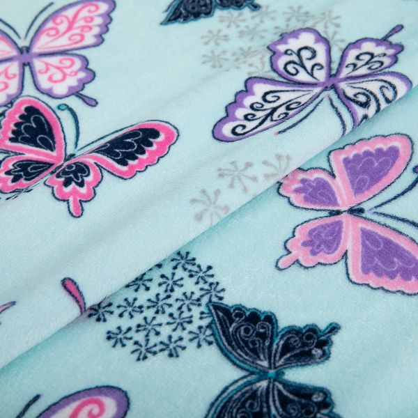 Плюш (ткань) Peppy SS Rainbow Magic Cuddle 370 г/м², 100х150 см, Butterfly WINGS Navy