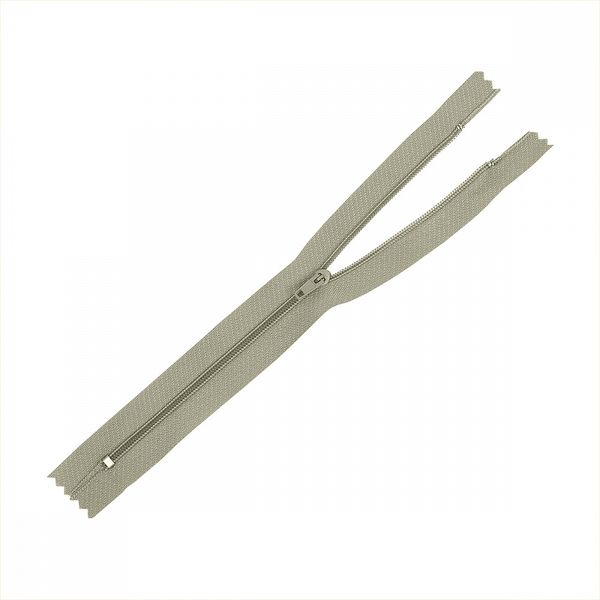 Молния спираль (витая) юбочная Т3 (3 мм) 1 зам., н/раз., 18 см, цв.F295 (285) серо-бежевый уп.100 шт, Mzip